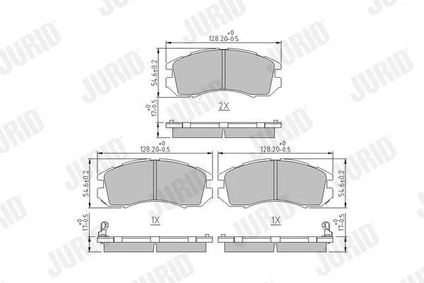 JURID SUBARU гальмівні колодки передн.Subaru Impreza,Legacy 89-00 Jurid 572275J (фото 1)