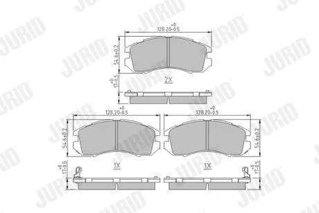 JURID SUBARU гальмівні колодки передн.Subaru Impreza,Legacy 89-00 Jurid 572275J