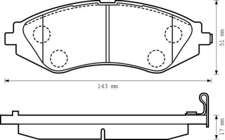 CHEVROLET гальмівні колодки передн.Lacetti, Epica 2.0 Jurid 572408J (фото 1)