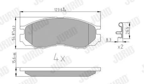 JURID MITSUBISHI Гальмівні колодки передн. Space Gear -01 Jurid 572419J