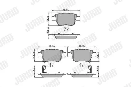 JURID TOYOTA гальмівні колодки задн.Avensis 03- Jurid 572516J
