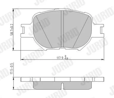 JURID TOYOTA колодки гальм. передн. CHEVROLET Epica, Evanda, Corolla 01-04 Jurid 572517J