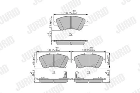 JURID гальмівні колодки передн. TOYOTA AURIS 07- Jurid 572524J