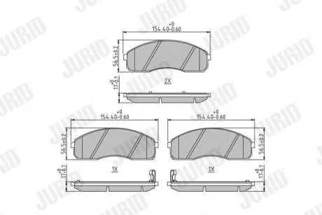 Колодки гальмівні дискові Jurid 572532J