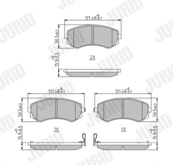 Колодки тормозные дисковые Jurid 572541J