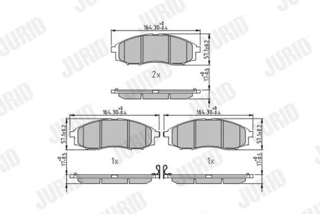 Колодки гальмівні дискові Jurid 572551J