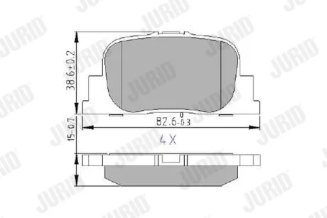 JURID TOYOTA гальмівні колодки задн.Camry CV2 96-,Camry MCV3 01- Jurid 572559J