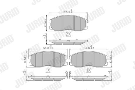 CHEVROLET гальмівні колодки передн.Captiva,Opel Antara 05- Jurid 572570J