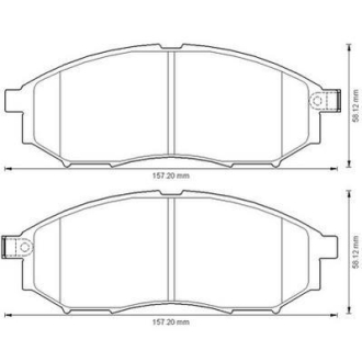 NISSAN Гальмівні колодки передн..Murano,Navara,Pathfinder 05- сист.Sumitomo Jurid 572575J