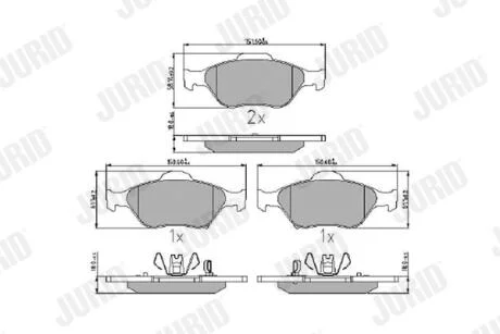 JURID TOYOTA гальмівні колодки передн. Yaris 05- Jurid 572576J