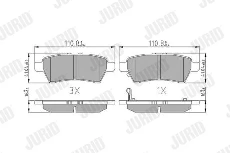 JURID NISSAN Тормозные колодки задн. Pathfinder 05 - Jurid 572610J