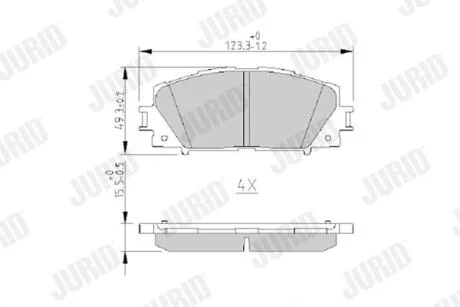 JURID TOYOTAТормозные колодки передн.Yaris 05-,Prius 09- Jurid 572631J