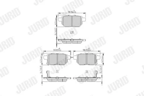 Колодки тормозные дисковые Jurid 572632J