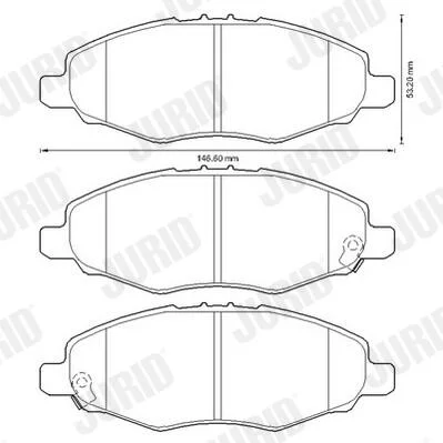 JURID TOYOTA гальмівні колодки передн.Hilux III 05- Jurid 572641J (фото 1)