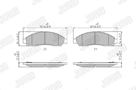 Колодки гальмівні дискові Jurid 572643J