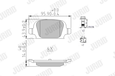 Колодки гальмівні дискові Jurid 573009J