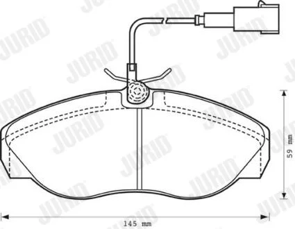 JURID FIAT гальмівні колодки передн.Citroen JumperDucatoPeugeot Boxer 94- Jurid 573060J