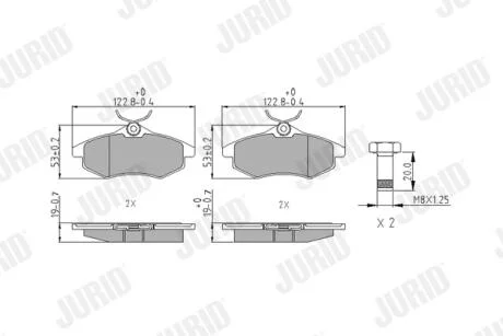 Колодки гальмівні дискові Jurid 573083J