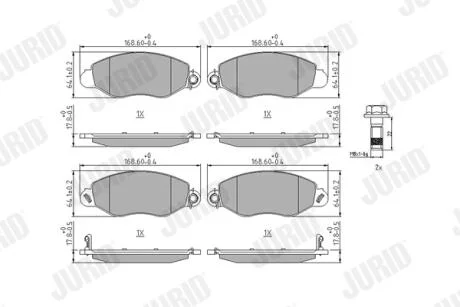 JURID FORD колодки гальмівні передні TRANSIT 2.0 00- Jurid 573110J