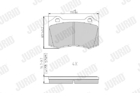 Колодки гальмівні дискові Jurid 573149J