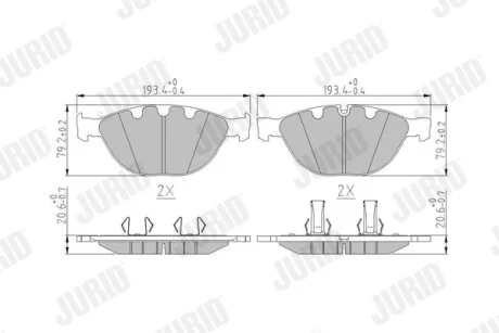 Колодки гальмівні дискові Jurid 573150J