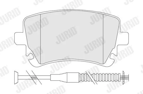 JURID VW гальмівні колодки задн (з датчиками! Audi A4/A6/A8 04-T5 Jurid 573225J