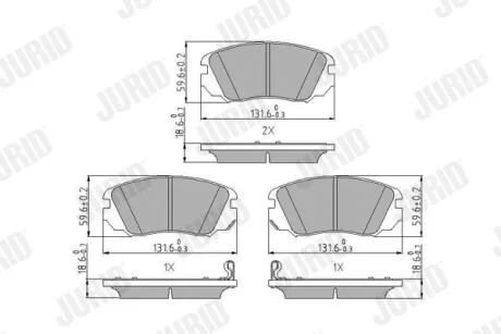 JURID гальмівні колод. передн. Opel Insignia 08- Jurid 573269J