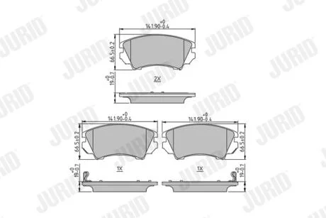 JURID OPEL гальмівні колодки передн.Astra J,Insignia 08-,Zafira,Saab Jurid 573270J