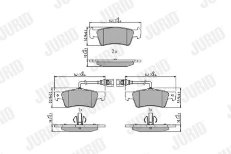 Колодки гальмівні дискові Jurid 573301J