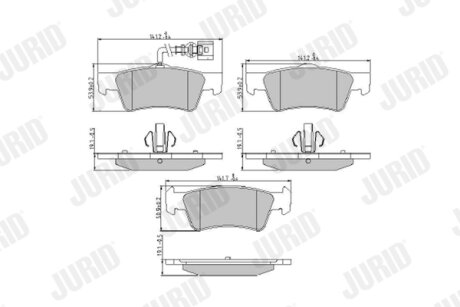 Колодки гальмівні дискові Jurid 573303J