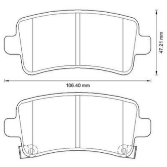 OPEL гальмівні колодки задн.Insignia 08-,Chevrolet Malibu 12-,Saab Jurid 573313J