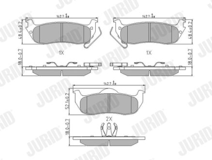 Колодки гальмівні дискові Jurid 573319J
