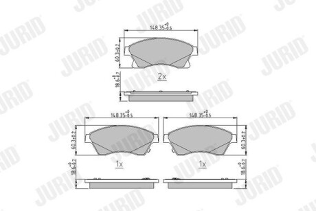 CHEVROLET гальмівні колодки передн.Aveo,Cruze,Opel Astra J 09- Jurid 573332J