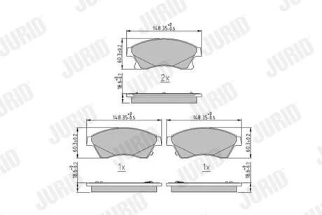 JURID CHEVROLET гальмівні колодки передн.Aveo,Cruze,Opel Astra J 09- Jurid 573332J
