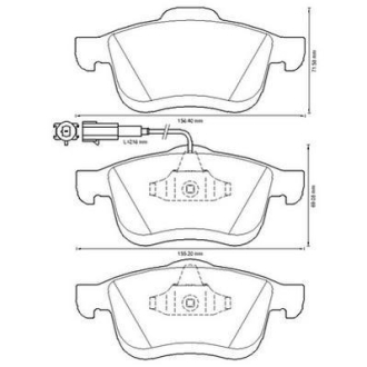 FIAT колодки гальмівні передн (з датчик. Doblo 10-,Opel Combo Tour 12- Jurid 573334J (фото 1)