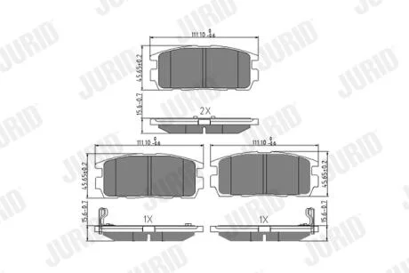 JURID гальмівні колодки задн. CHEVROLE CAPTIVA Jurid 573386J