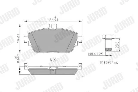 Колодки гальмівні дискові Jurid 573403J