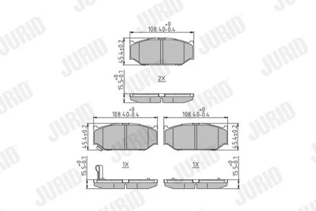 Колодки гальмівні дискові Jurid 573417J