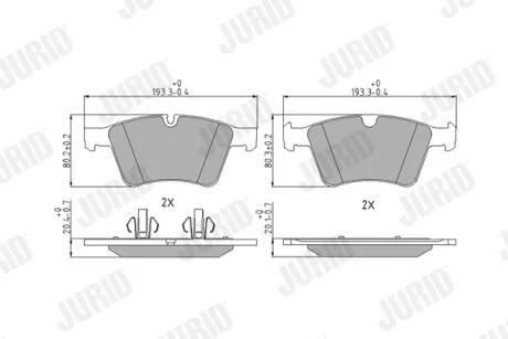 JURID DB гальмівні колодки передн. W164 06- Jurid 573424J
