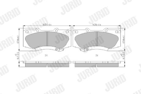 Колодки тормозные дисковые Jurid 573435J