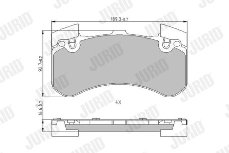 Колодки гальмівні дискові Jurid 573649J