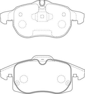 OPEL гальмівні колодки передн.Vectra C, Astra H, Zafira B FIAT Croma 05- SAAB 9-3 Jurid 573723J