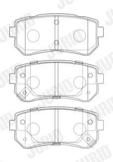 JURID Гальмівні колодки задн. Kia Ceed, Rio, Hyundai Accent Jurid 573757J