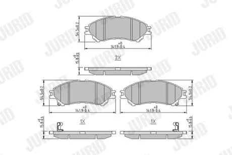 Колодки тормозные дисковые Jurid 573777J