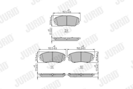 Колодки гальмівні дискові Jurid 573782J