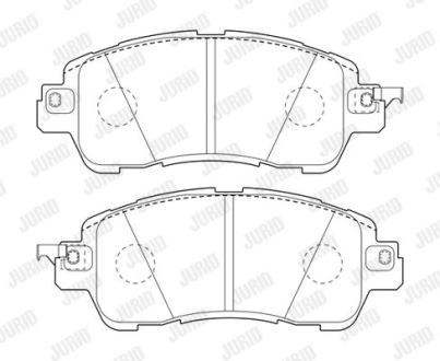 MAZDA Колодки гальмівні пер. 2 14- Jurid 573801J