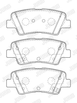 JURIDI KIA Гаьмівні колодки задн.Carens,Ceed,Soul,Hyundai i10,20,30,40,Tucson Jurid 573816J