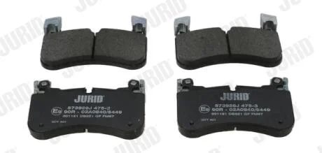 JURID LAND ROVER Комплект гальмівних колодок передн. DISCOVERY V 3.0D 16- Jurid 573926J
