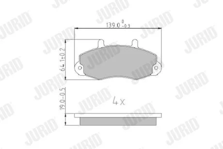 JURID FORD Гальмівні колодки перед. Transit 91- Jurid 573950J