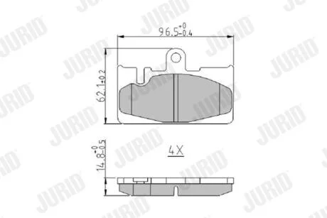 JURID TOYOTA Гальмівні колодки задн.Lexus LS (FE) 430 00- Jurid 573954J